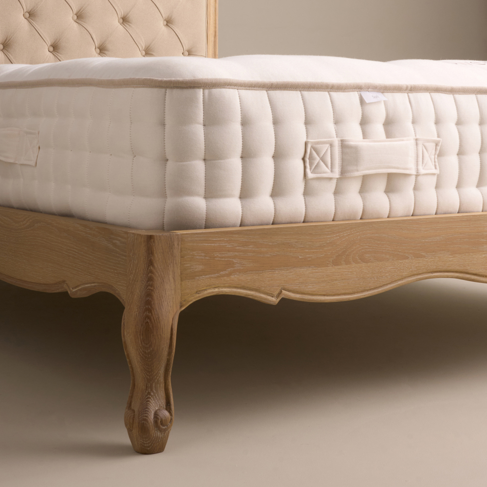 Sienna Beau Scroll Bed, Weathered Oak / Natural, Double